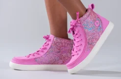 Pink Printed Canvas BILLY Classic Lace Highs -Style Step Shoes Shop BK19011 670 studio standing 1 940x614 5f97b3a0 d73f 454c aedd cfc5717fe600