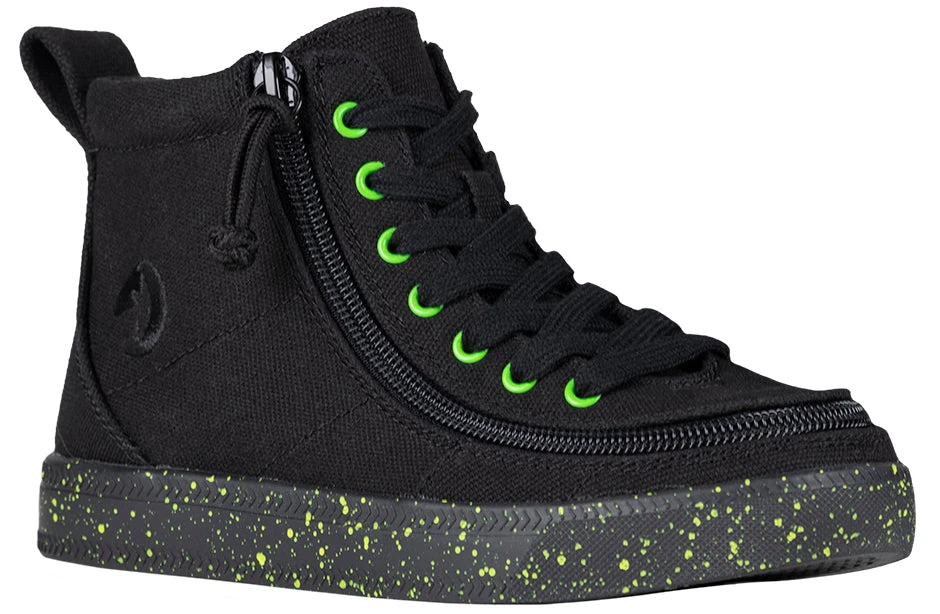 FINAL SALE - Black/Green Speckle BILLY Classic Lace High Tops 1 FINAL SALE - Black/Green Speckle BILLY Classic Lace High Tops