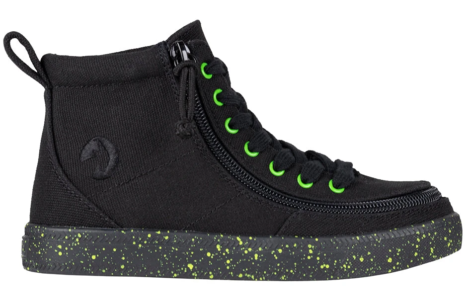 FINAL SALE - Black/Green Speckle BILLY Classic Lace High Tops 2 FINAL SALE - Black/Green Speckle BILLY Classic Lace High Tops - Image 2