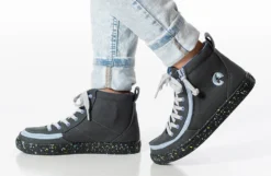 FINAL SALE - Charcoal/Blue Speckle BILLY Classic Lace High Tops -Style Step Shoes Shop BK22100 021 studio standing 1 940x614 382783ca 6f1e 4417 a6fe bf3356e79f01
