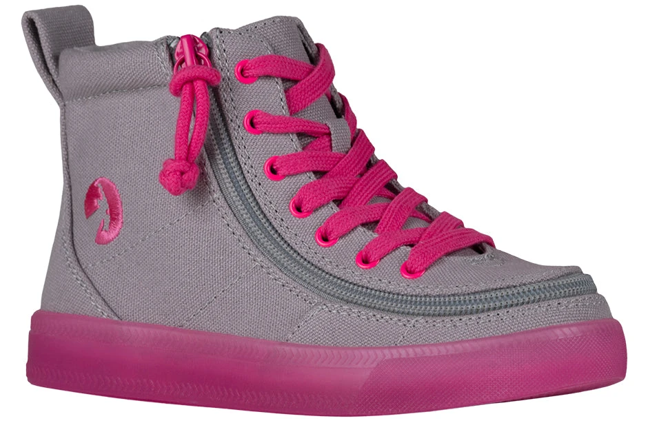 FINAL SALE - Grey/Pink BILLY Classic Lace High Tops 1 FINAL SALE - Grey/Pink BILLY Classic Lace High Tops