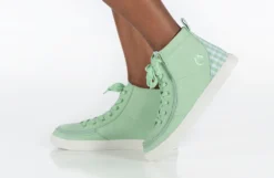 FINAL SALE - Green Gingham BILLY Classic Lace High Tops -Style Step Shoes Shop BK22100 330 studio standing 1 940x614 87d9d34b 7591 4712 add5 6ac324f98b88