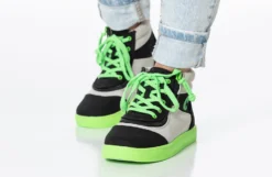 FINAL SALE - Black/Green BILLY Street Short Wrap High Tops -Style Step Shoes Shop BK22111 002 studio standing 2 940x614 b730aed4 b685 470c a5f6 d844789f0c78