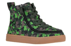 FINAL SALE - Green Dino BILLY Classic Lace High Tops