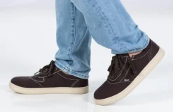 FINAL SALE - Men's Dark Brown/White Stitch BILLY Sneaker Low Tops -Style Step Shoes Shop BM22128 201 studio standing 1 940x614 15e8f664 ff78 4af8 880a 2755b2b1c5f9