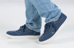FINAL SALE - Men's Blue/White Stitch BILLY Sneaker Low Tops -Style Step Shoes Shop BM22128 410 studio standing 1 940x614 e4a18fb2 9482 46ec 85a9 93b77f6b450e