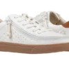 FINAL SALE - Women's White (Brown Mustache) BILLY Low Sneakers