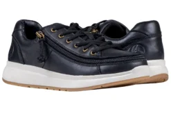 FINAL SALE - Women's Black Leather BILLY Comfort Lows