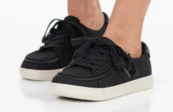 FINAL SALE - Women's Black Canvas BILLY Sneaker Low Tops -Style Step Shoes Shop BW22128 002 studio standing 2 940x614 bae78104 500f 4ea7 9e59 aa7319e02841