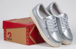 FINAL SALE - Women's Silver Grey Metallic BILLY Sneaker Low Tops -Style Step Shoes Shop BW22128 050 studio 2 940x614 015a8787 2463 448d b8b2 f238fea89dac