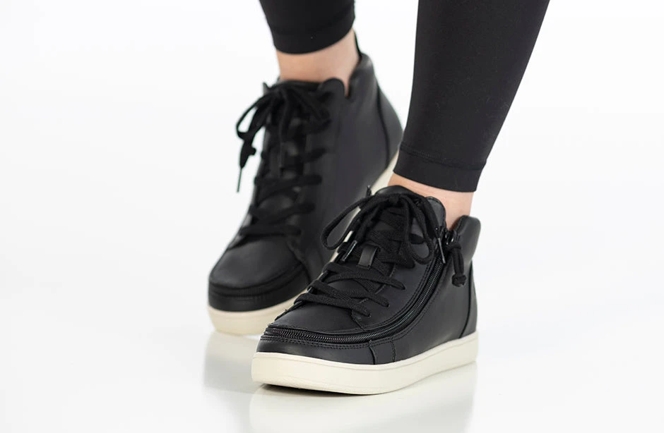 FINAL SALE - Women's Black BILLY Sneaker Lace Mid Tops 10 FINAL SALE - Women's Black BILLY Sneaker Lace Mid Tops - Image 10