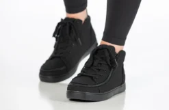 FINAL SALE - Women's Black To The Floor BILLY Sneaker Lace Mid Tops 19 FINAL SALE - Women's Black To The Floor BILLY Sneaker Lace Mid Tops -Style Step Shoes Shop BW22135 003 studio standing 2 940x614 7218d330 ff3e 4e64 97f7 6c0dc6df16af