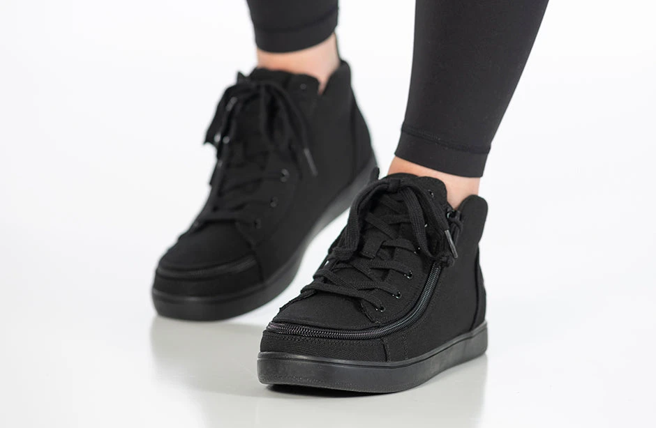 FINAL SALE - Women's Black To The Floor BILLY Sneaker Lace Mid Tops 10 FINAL SALE - Women's Black To The Floor BILLY Sneaker Lace Mid Tops - Image 10