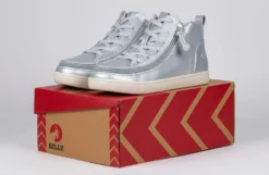 FINAL SALE - Women's Silver Grey Metallic BILLY Sneaker Lace Mid Tops -Style Step Shoes Shop BW22135 040 studio 1 940x614 9741e33b a875 42b1 a2b9 be133a17b79d