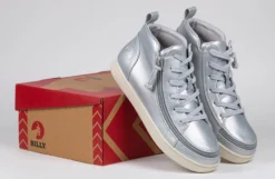 FINAL SALE - Women's Silver Grey Metallic BILLY Sneaker Lace Mid Tops -Style Step Shoes Shop BW22135 040 studio 2 940x614 fad64a64 3d0d 4870 8874 4296becb9d59
