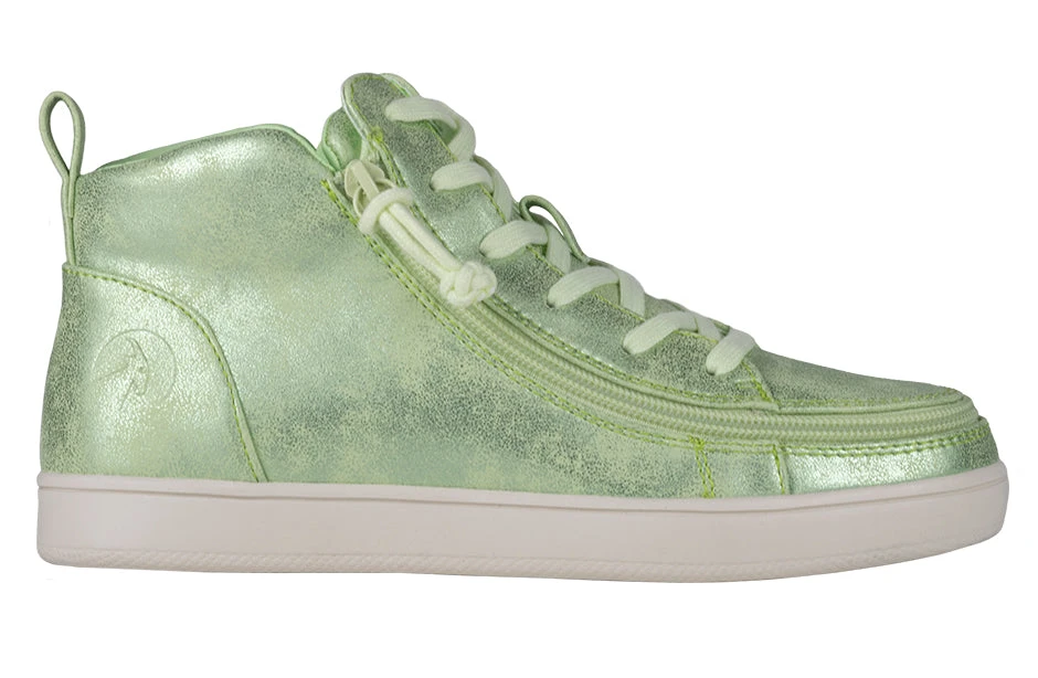 FINAL SALE - Women's Cucumber Green BILLY Sneaker Lace Mid Tops 2 FINAL SALE - Women's Cucumber Green BILLY Sneaker Lace Mid Tops - Image 2