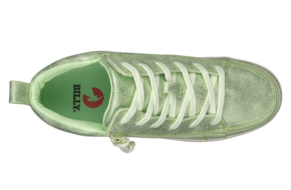 FINAL SALE - Women's Cucumber Green BILLY Sneaker Lace Mid Tops 3 FINAL SALE - Women's Cucumber Green BILLY Sneaker Lace Mid Tops - Image 3