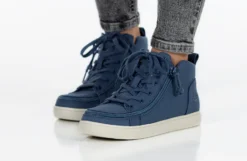 FINAL SALE - Women's Beach Blue BILLY Sneaker Lace Mid Tops -Style Step Shoes Shop BW22135 420 studio standing 2 940x614 678a43f3 d258 4801 8679 568137ece2d4