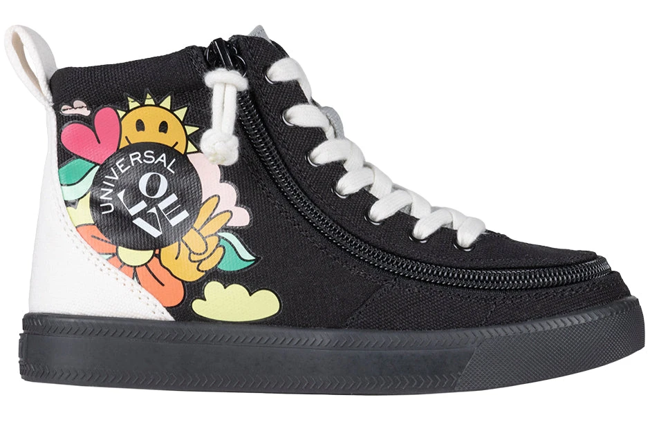 UNI Love Black Multi BILLY Classic Lace High Tops 2 UNI Love Black Multi BILLY Classic Lace High Tops - Image 2