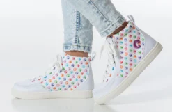 Rainbow Polka BILLY Classic Lace High Tops -Style Step Shoes Shop bk23100 111 studio standing 1 940x614 52633986105 o