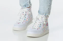 Rainbow Polka BILLY Classic Lace High Tops -Style Step Shoes Shop bk23100 111 studio standing 2 940x614 52633986195 o