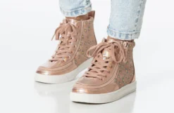 Rose Gold Daisy BILLY Classic Lace High Tops -Style Step Shoes Shop bk23100 680 studio standing 2 940x614 52634049058 o